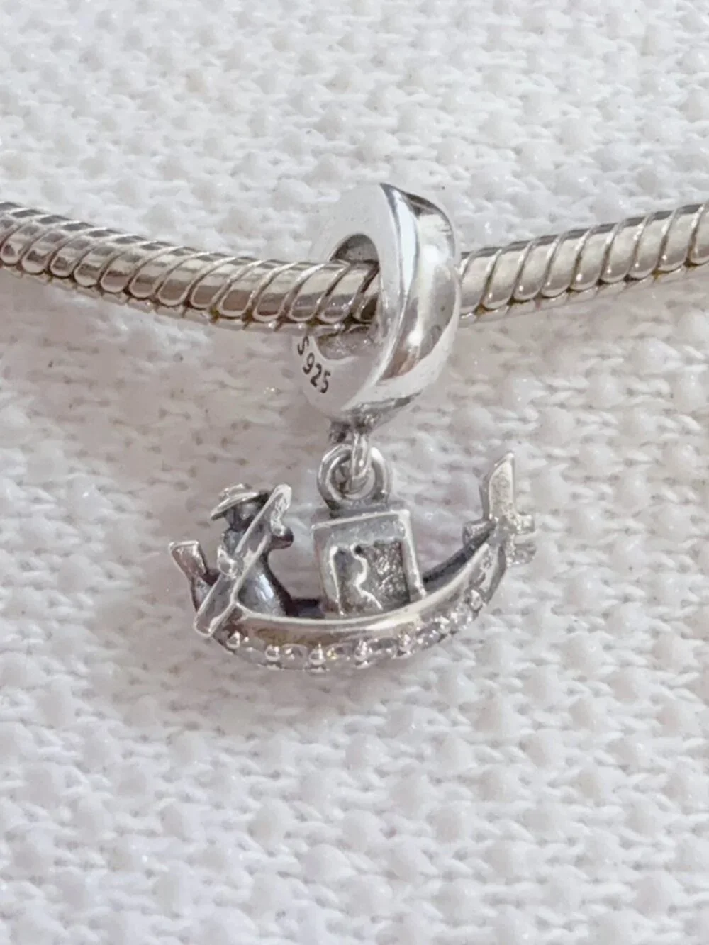 Venice Gondola Boat Silver Charm For Pandora Bracelet Necklace
